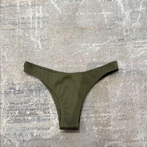 Abercrombie and Fitch Olive Green Ribbed Bikini Bottom